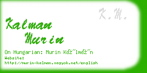 kalman murin business card